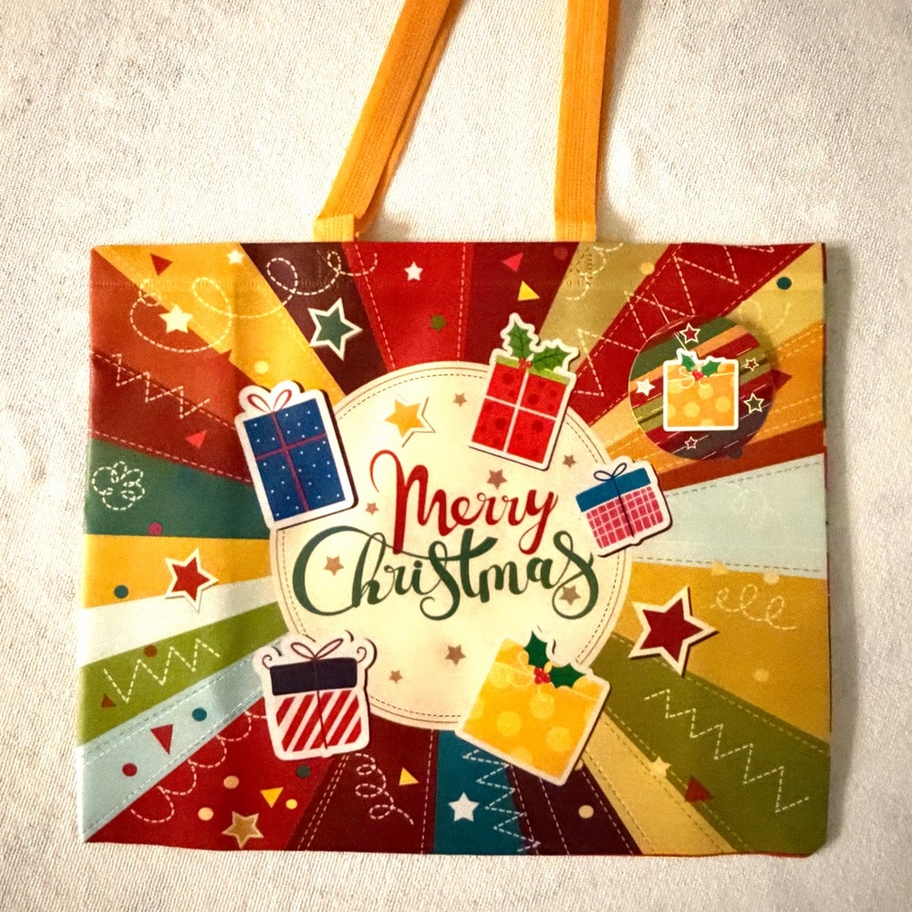 Colorful Merry Christmas Gift Bag